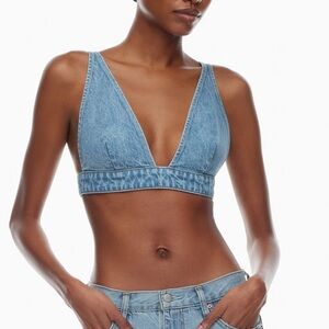 Aritzia - 90’s Denim Forum Light Blue Bralette